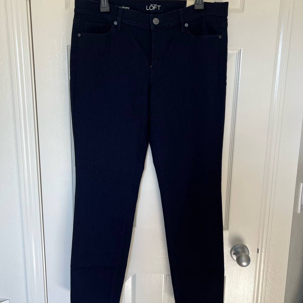 Loft Women's Dark Blue Skinny Jeans